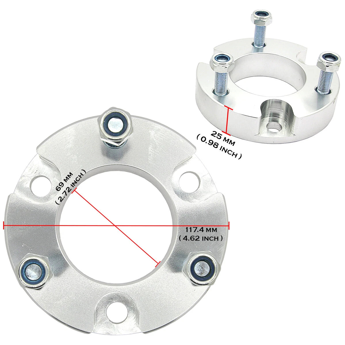 2 x Front Coil Strut Shock Spacers for Ford Ranger T6 PXIII (2012-2022)