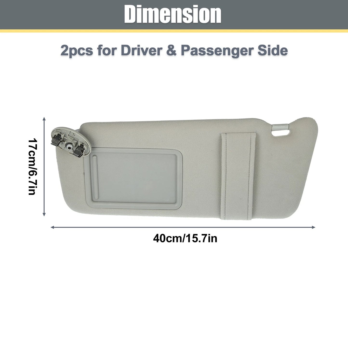 Sun Visor for Toyota Camry 2007-2011 Left Right Side Sun Visor Without Sunroof