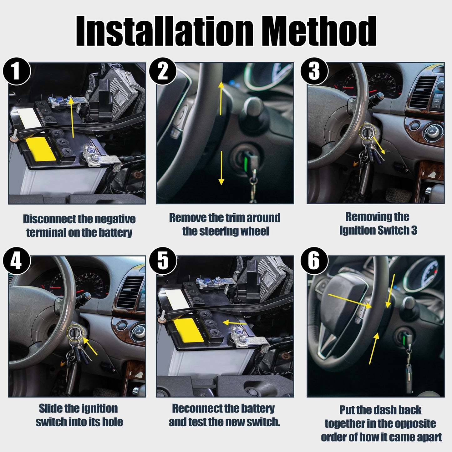 Ignition Lock Cylinder with Keys for Ford Transit Connect (2002-2013)