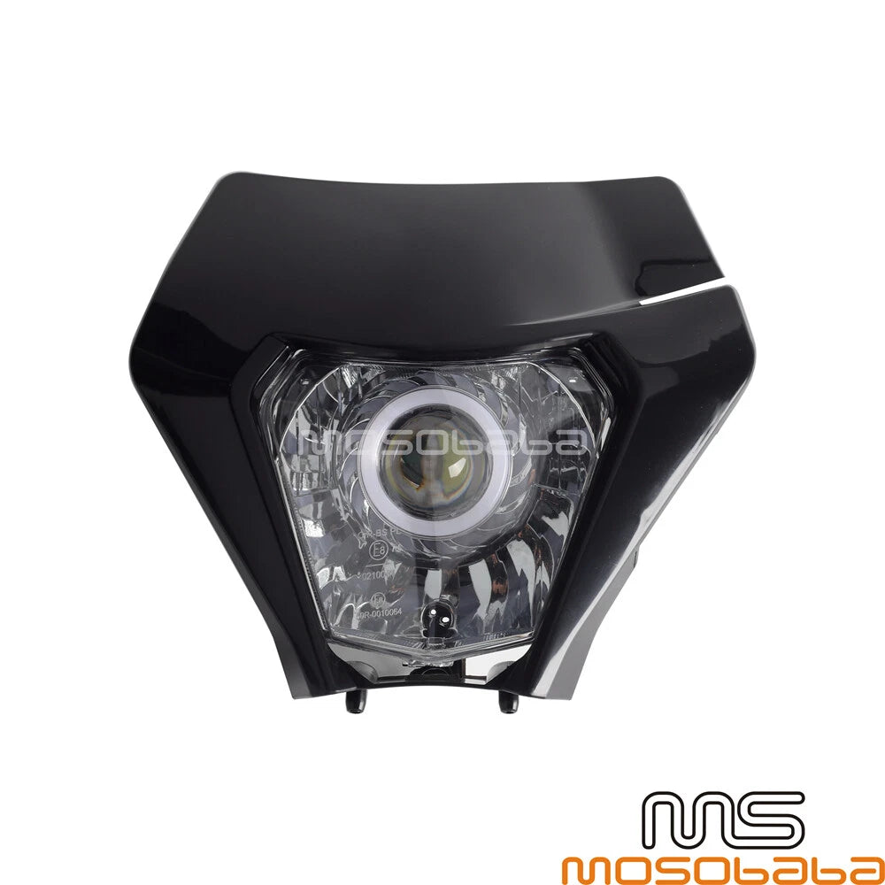 Enduro Dirt Bike LED Headlight Fairing for 200-450 EXC Six Days KX KLX WR YZ (200-2023)
