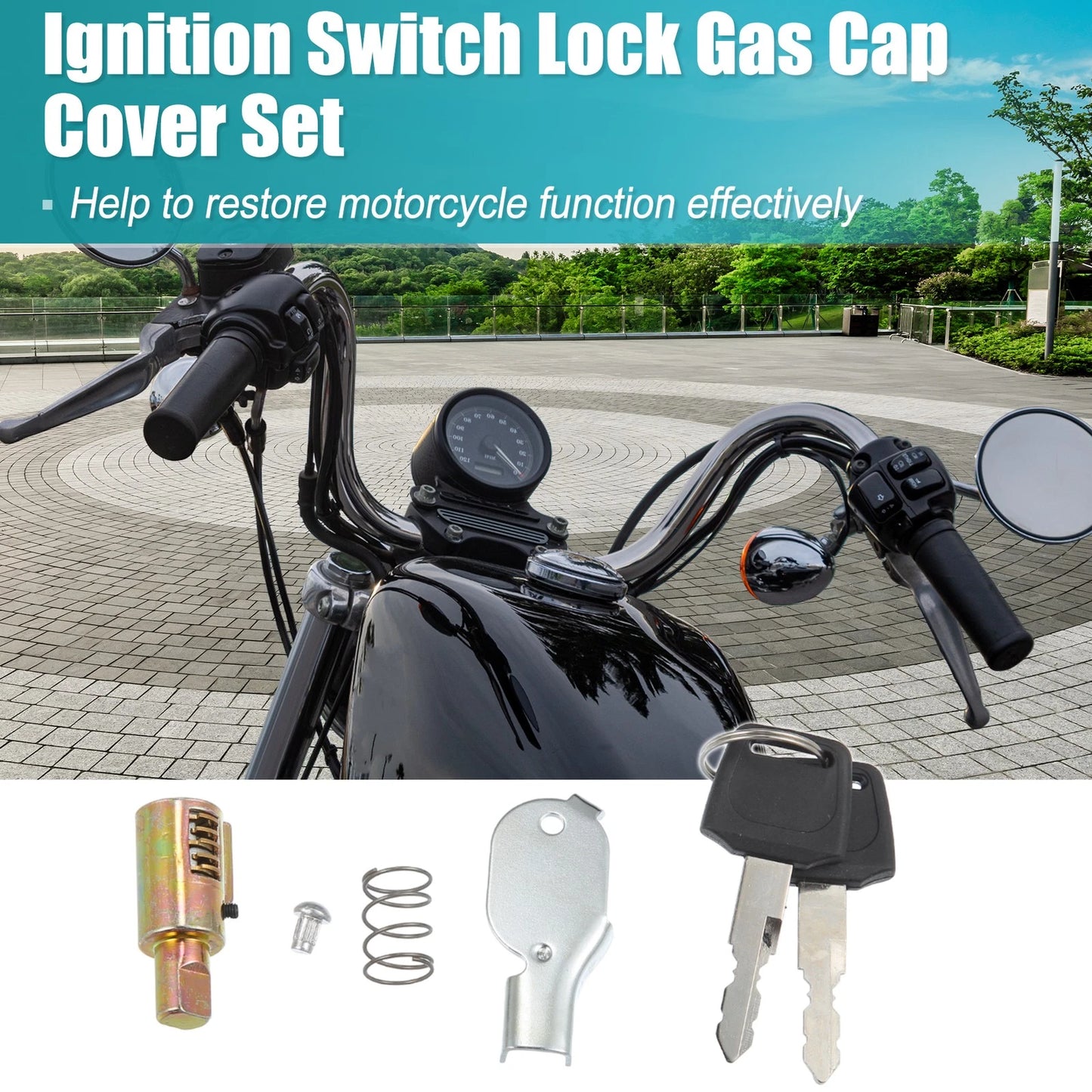 Motorcycle Ignition Switch / Fuel Cap Seat Lock for Yamaha XV535 (1989–1998)