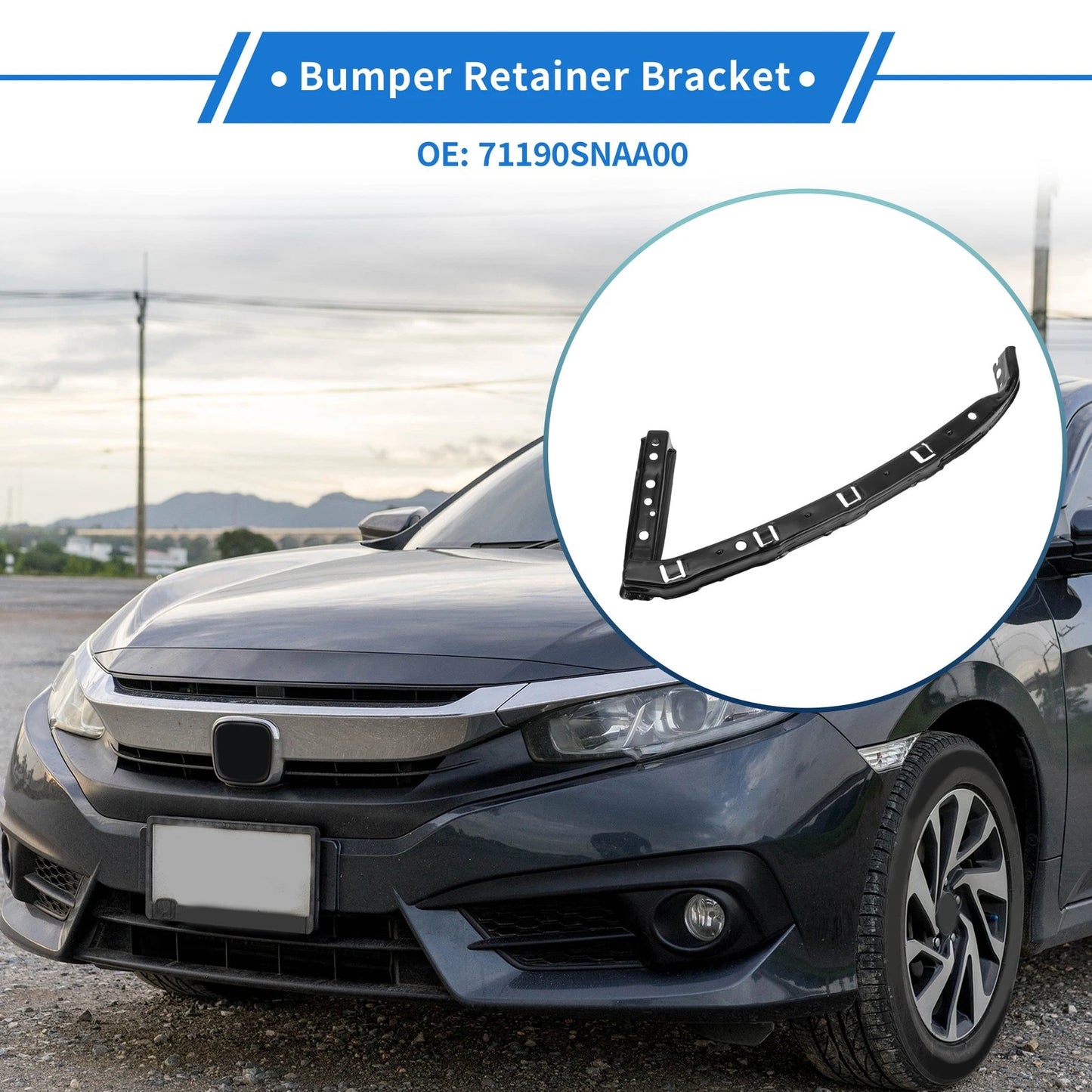 Front Left Bumper Retainer Bracket for Honda Civic (2006-2011)