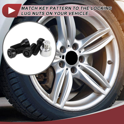 Set of 1 Wheel Lock Lug Nut Anti-theft Key Socket M14*1.25 for BMW