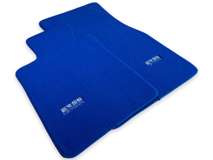 Floor Mats for BMW M5 Series F10 F11 (2011-2017) - Blue ER56 Design LHD Clips