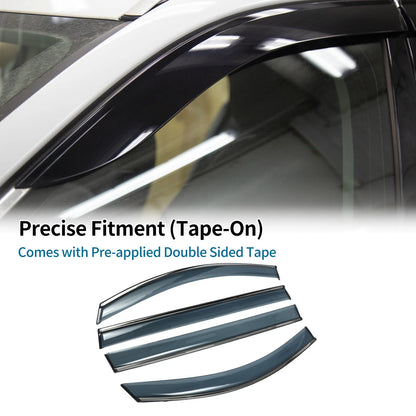 Window Deflectors 1 Set for Toyota Sienna (2011-2020) Black Side Vent Visor