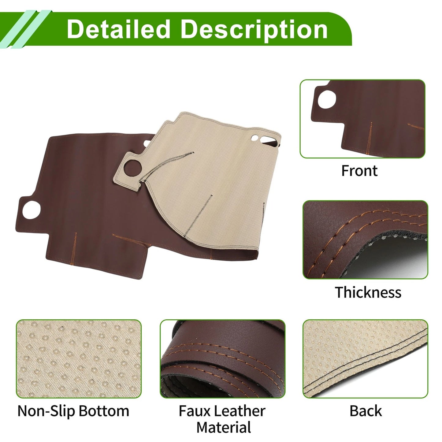 Dashboard Cover Mat for Toyota Corolla (2000-2007) - Brown Carpet