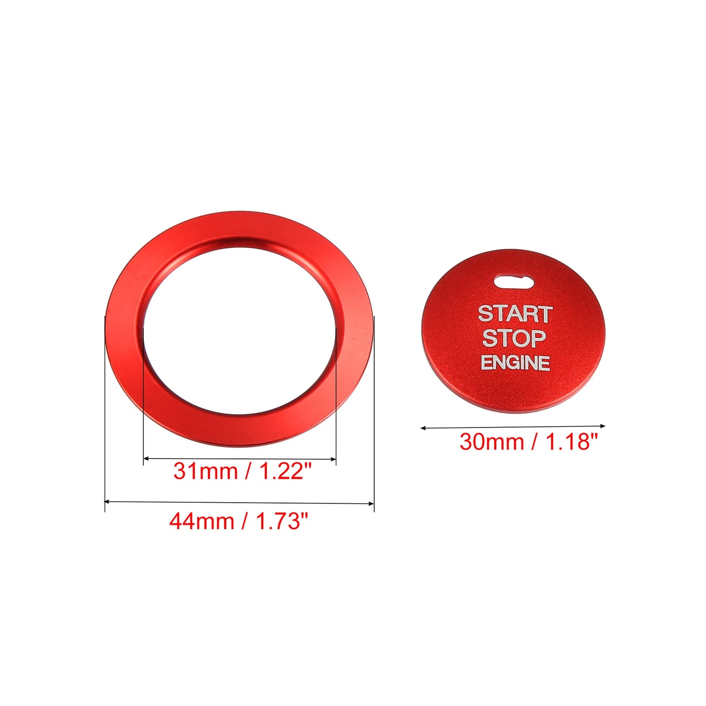 Engine Start Stop Push Button Cover for Subaru 2013-2022 Red