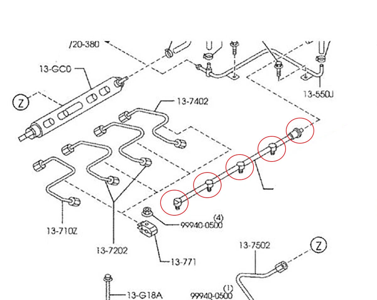 Fuel Injector Leak Off Pipe for Mazda BT50 (2006-2011)