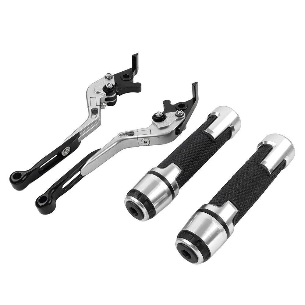 Silver Extendable Brake Clutch Levers Grip Set for BMW S1000R S1000RR (2010-2023)