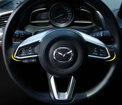 Matte Interior Steering Wheel Cover Trim for Mazda CX-5 2017-2021