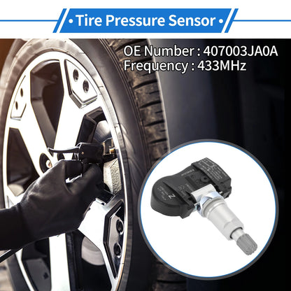 Tire Pressure Sensor 433MHz for Nissan Altima (2013-2018) 1 x Pcs