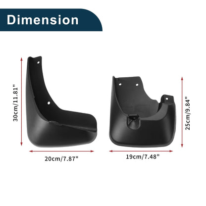 Mud Flaps Splash Guards 2 x Set for Toyota Avalon (2007-2011)