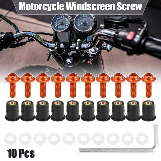 10pcs / M5 5mm / Windscreen Screws for Motorcycle