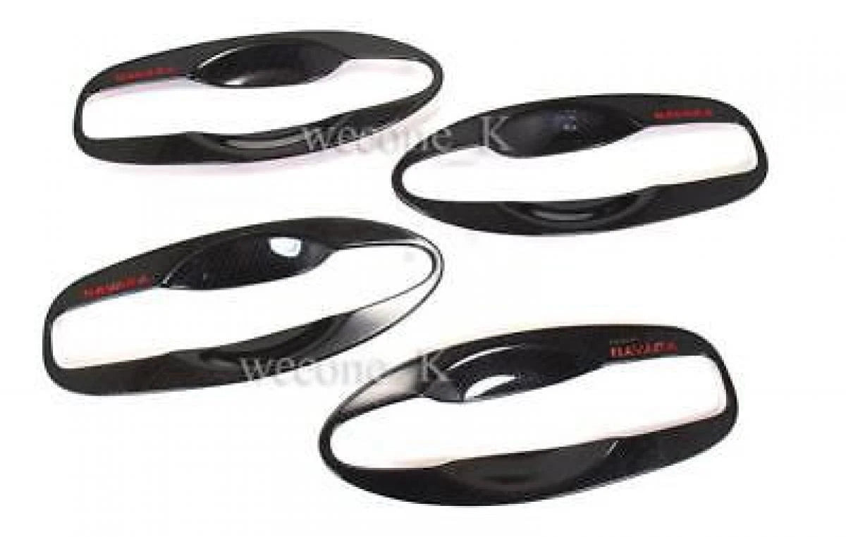 Door Handle Bowl Trim Black Carbon for Nissan Navara Frontier (2014-2018)