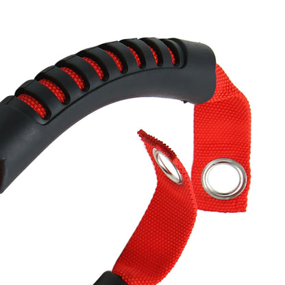 4pcs Red Rear Seat Grab Handle Grip for Jeep Wrangler (2007-2018)