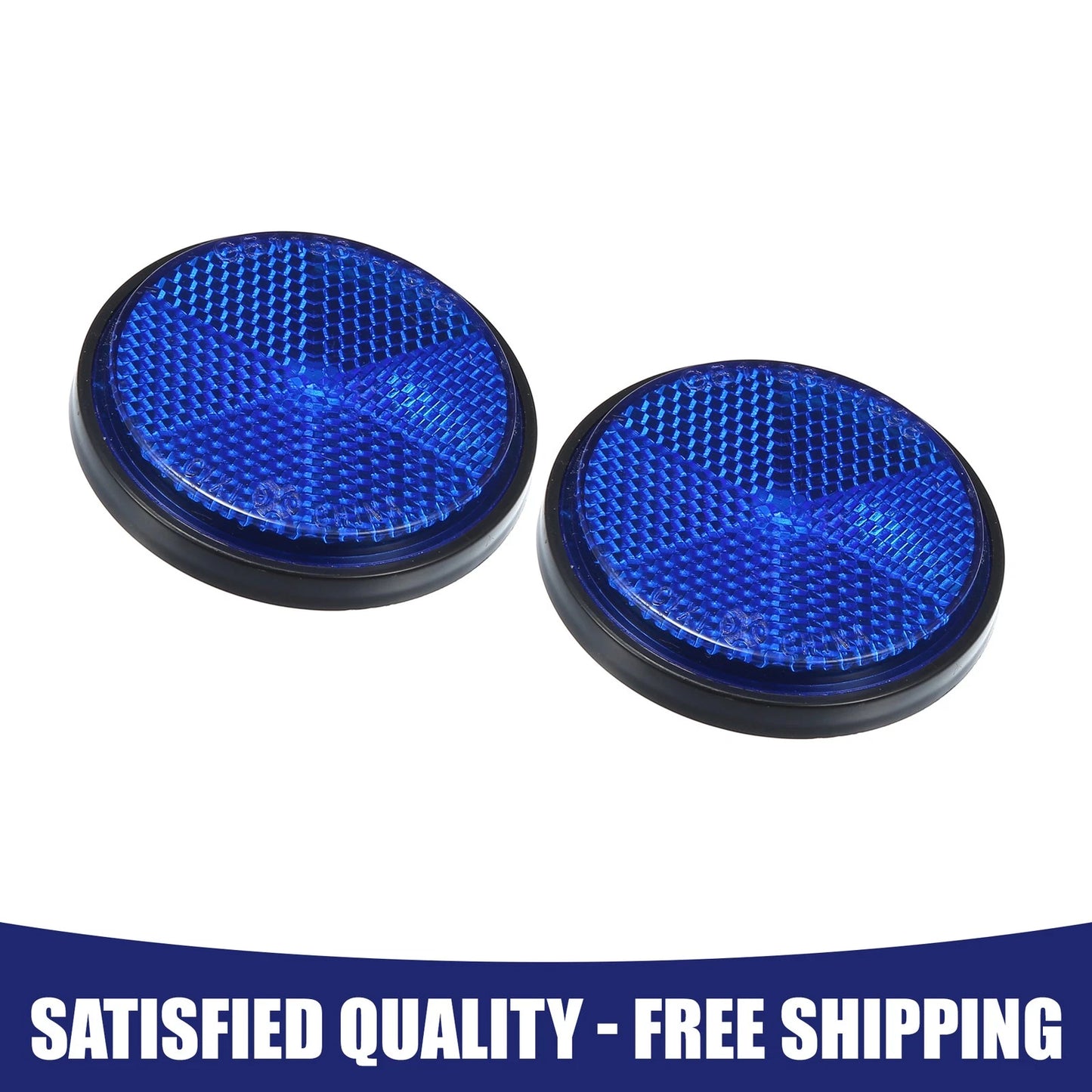 2 x Round Shape Reflector Universal Item for Motorcycle Garbage Cans Car Truck