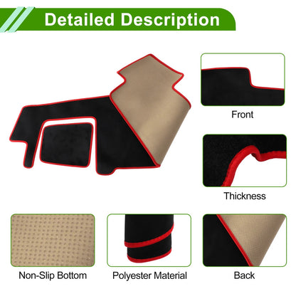 Dashboard Cover for Suzuki Spacia MK53S (2017-Current) Black Red Trim