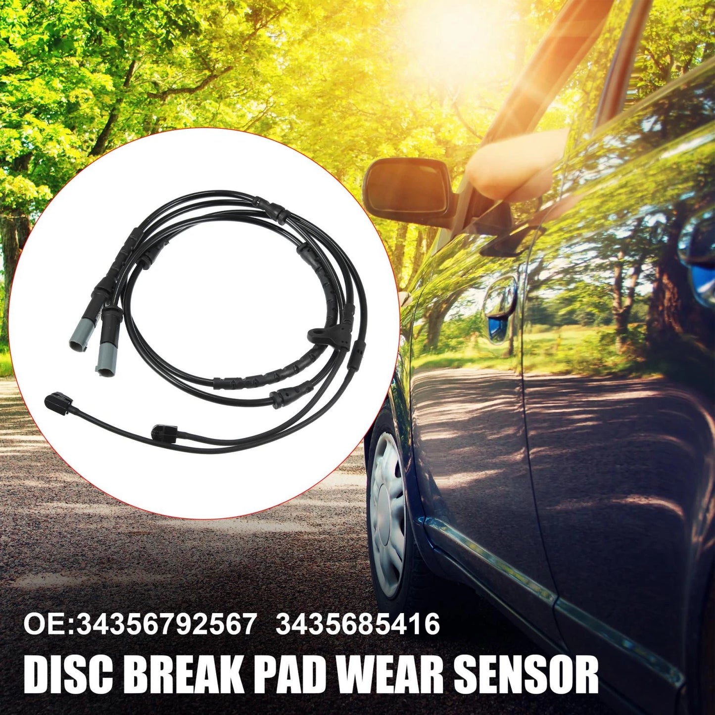 2 x Front Rear Disc Brake Pad Wear Sensors for BMW X6 (2011-2019)
