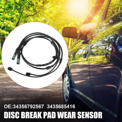 2 x Front Rear Disc Brake Pad Wear Sensors for BMW X6 (2011-2019)