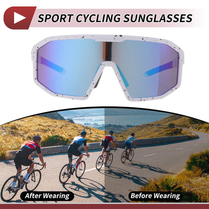 Goggles 1 x Motorcycle Riding Blue Lens White Black Frame for Motorcycle Sunglasses UV400