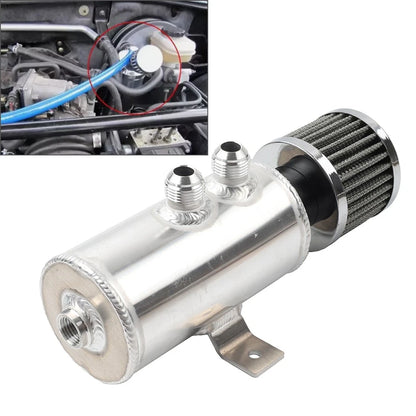 750ml Chrome Baffled Oil Catch Can Separator for Universal Vehicles