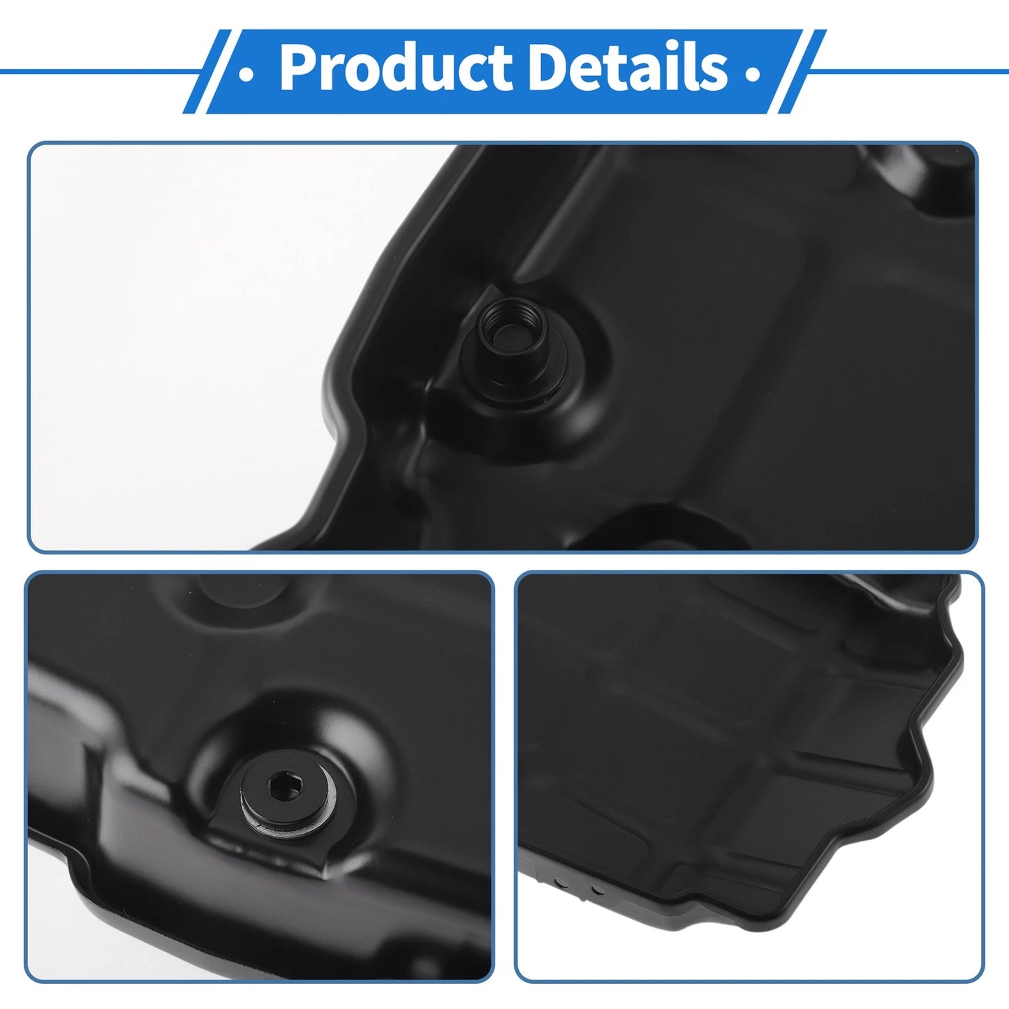 Engine Oil Pan for Mercedes-Benz E350 2000-2017 Aluminum Alloy Black