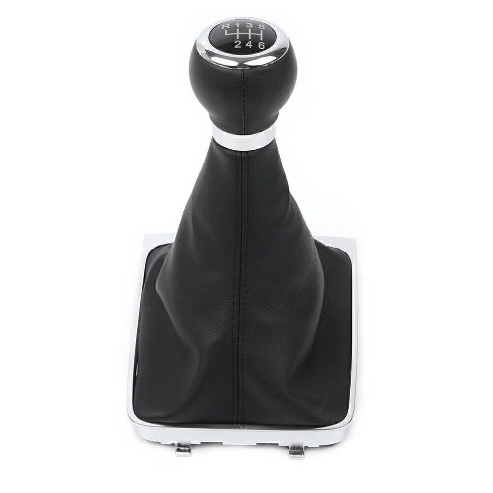 6-Speed Manual Gear Shift Knob w/ Boot Cover for VW Passat B6 (2005-2010)