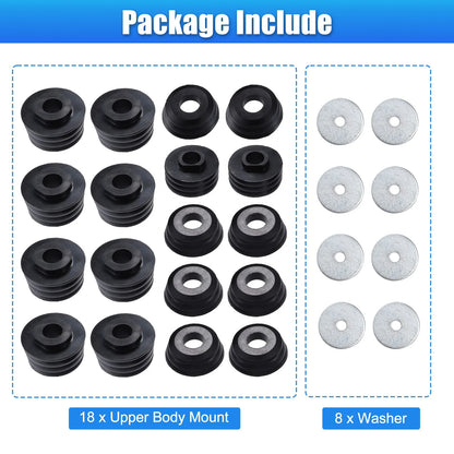 Body Mount Bushing Kit for Chevy Silverado Sierra 1500 2500 (1999-2004)