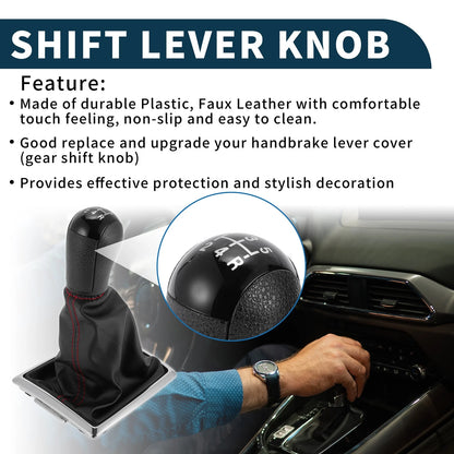 5 Speed Manual Gear Shift Knob & Cover for Ford Focus (2004-2008)
