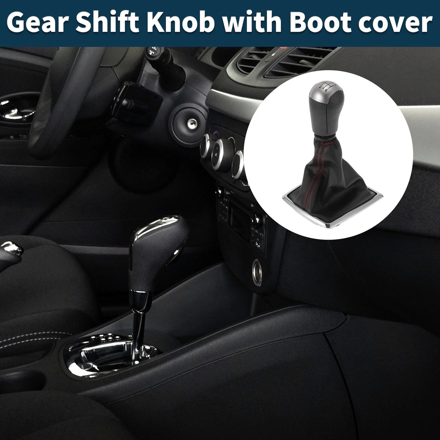 6 Speed Manual Gear Shift Knob & Cover for Ford Focus MK2 (2004-2008)