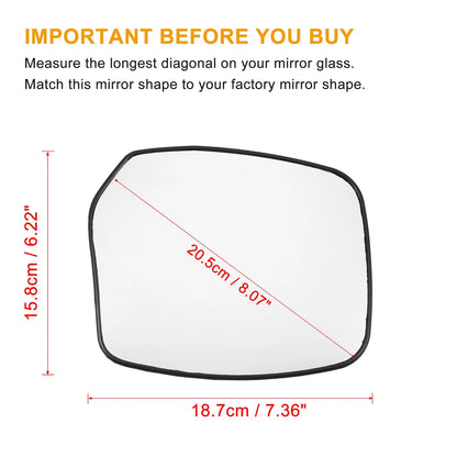 Heated Right Side Rearview Mirror Glass w/ Backing Plate for INFINITI QX56