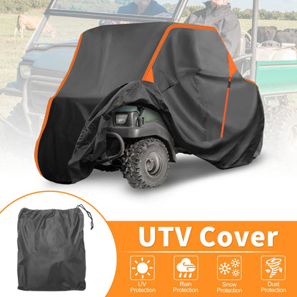 Waterproof UTV Cover Side by Side for Kawasaki MULE SX Black 210D PU