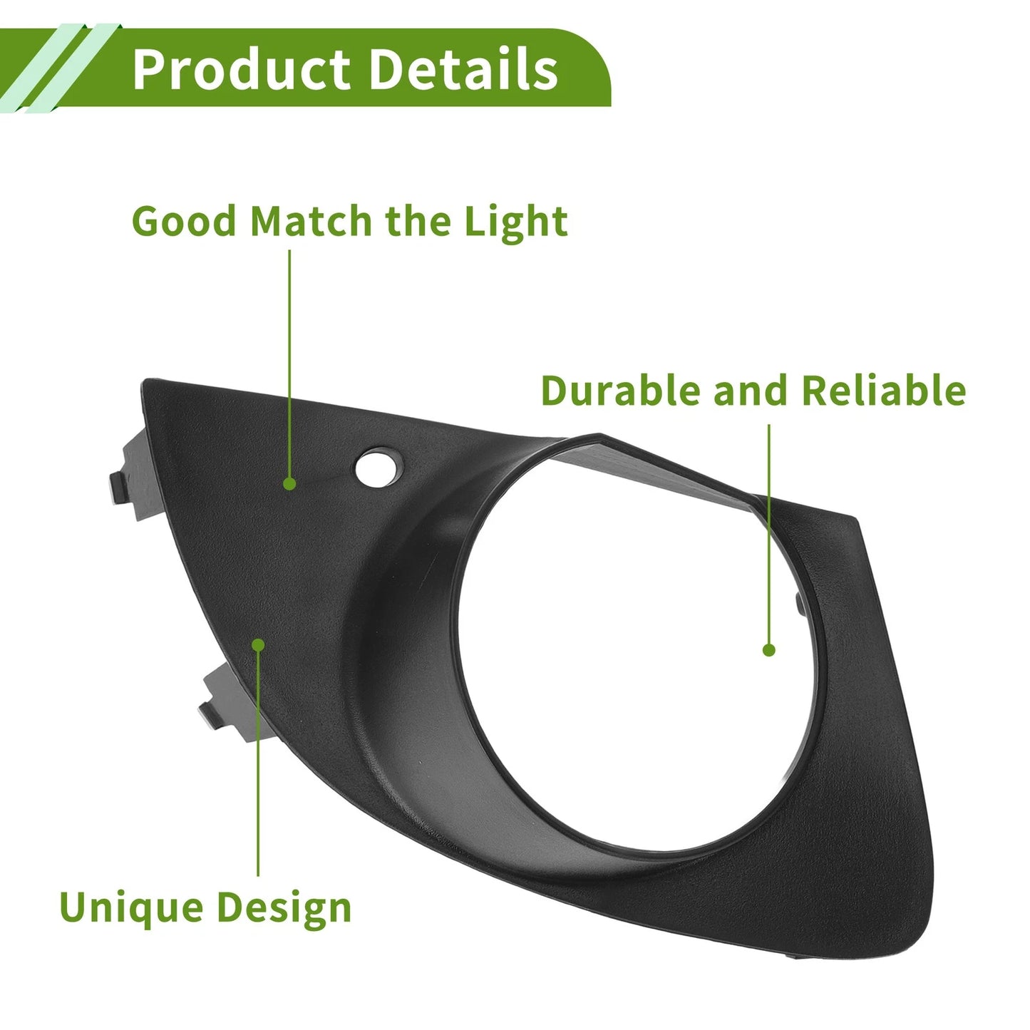 Front Right Fog Light Grill for BMW E65 E66 (2006-2008) - 1 x Black Lens
