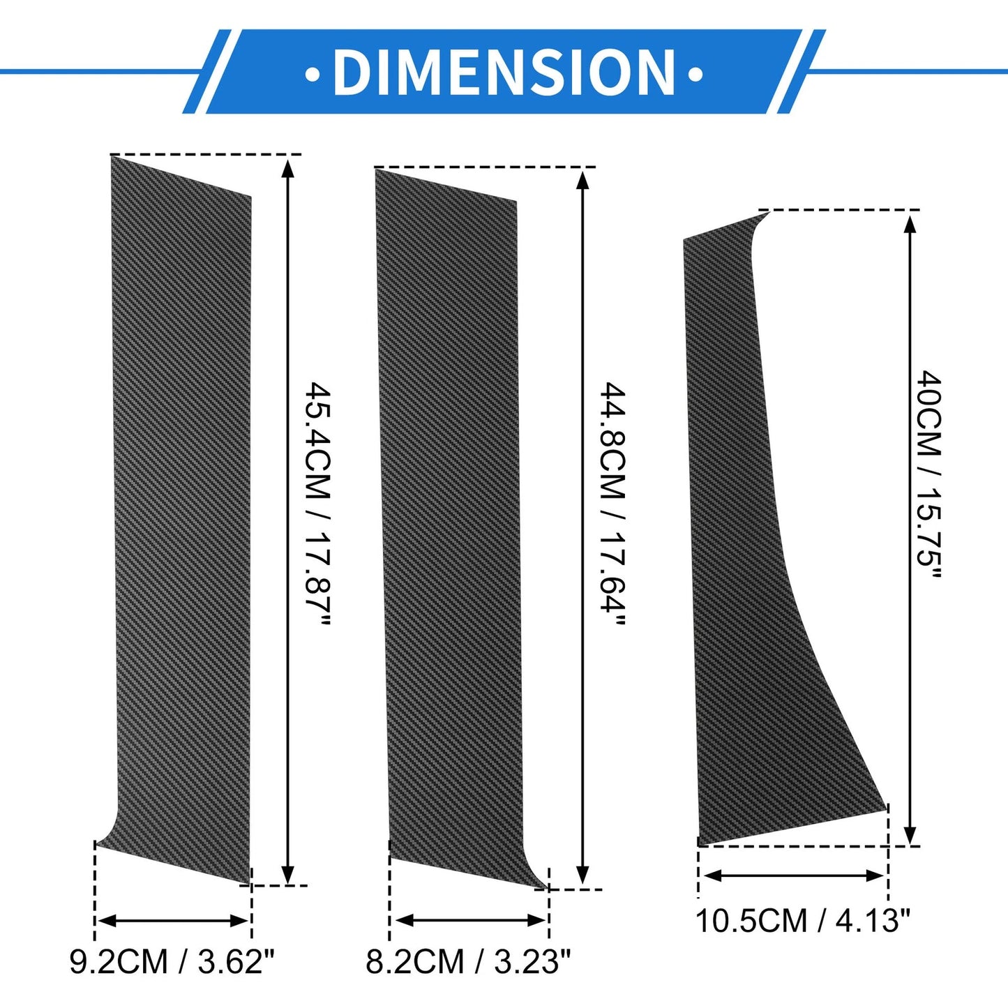 6Pcs Door Pillar Window Trim for Mitsubishi Outlander (2016-2023)
