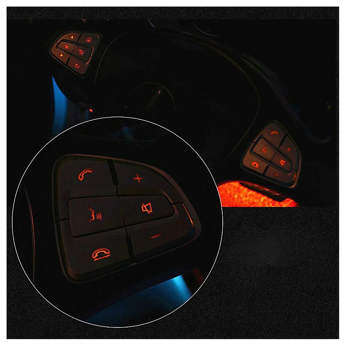 Steering Wheel Button Cover Trim for Benz GLC C W205 (2015-2018)