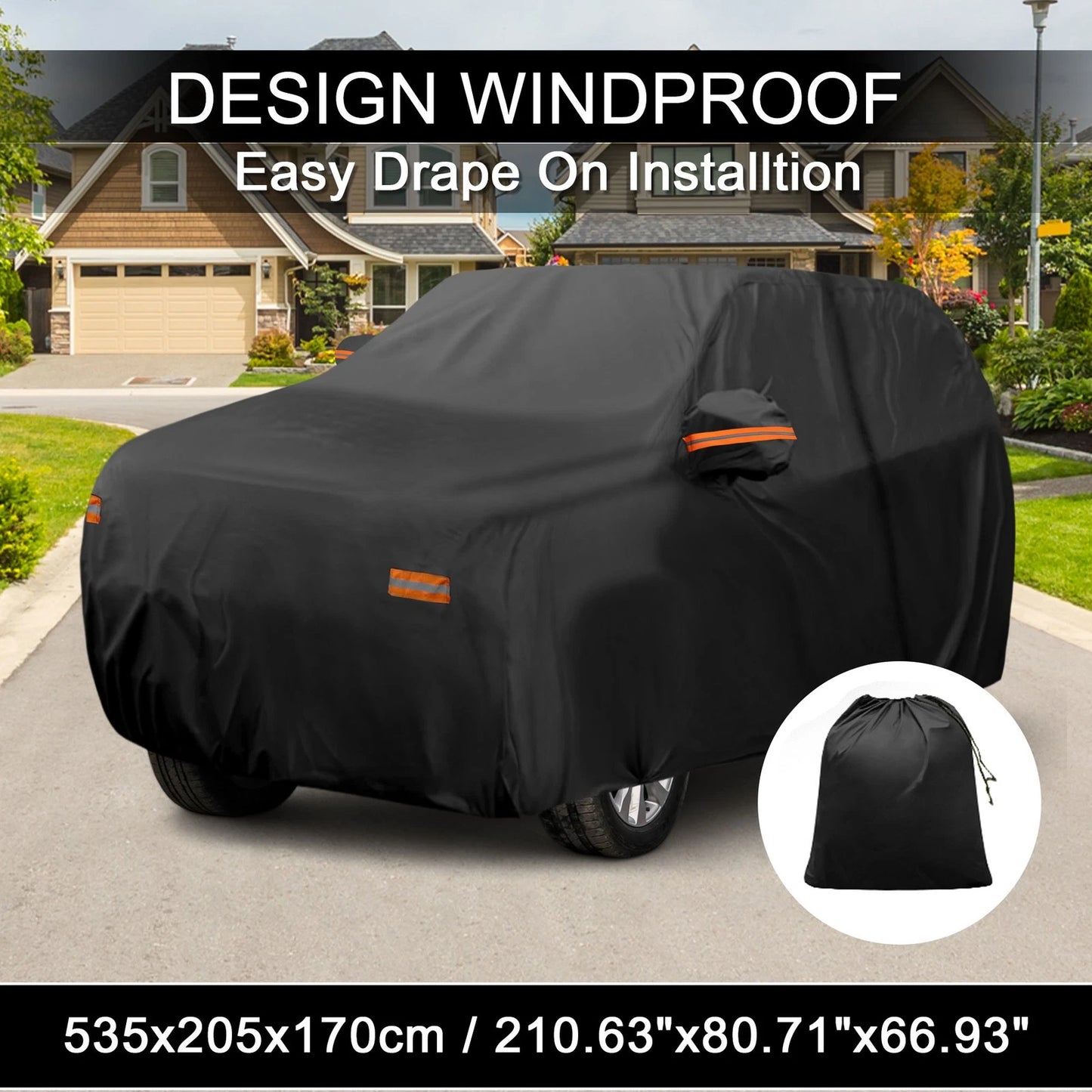 Waterproof 210D-PU Car Cover for Toyota Sequoia (2001-2023)