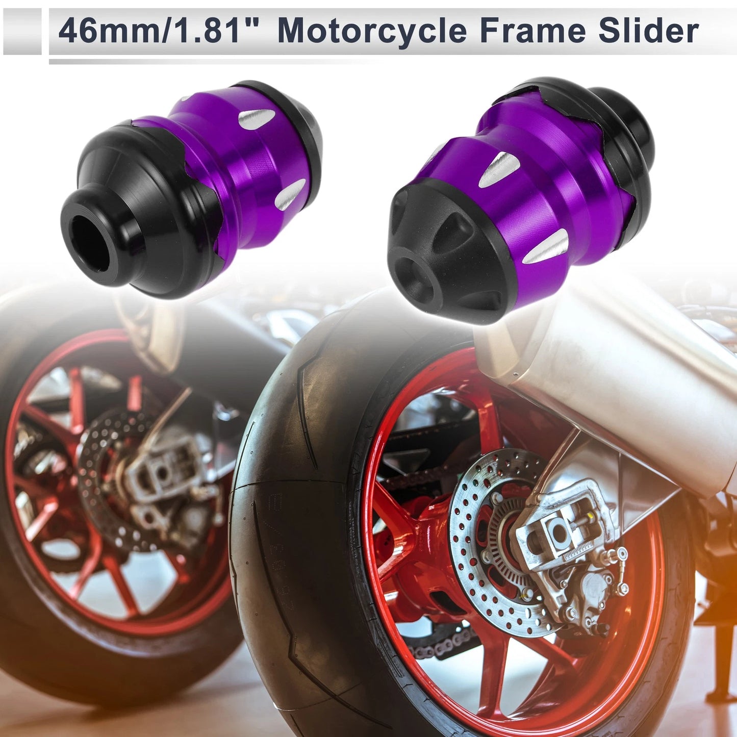 Slider Frame / 2 x 15mm Purple / Motorcycle for All Models