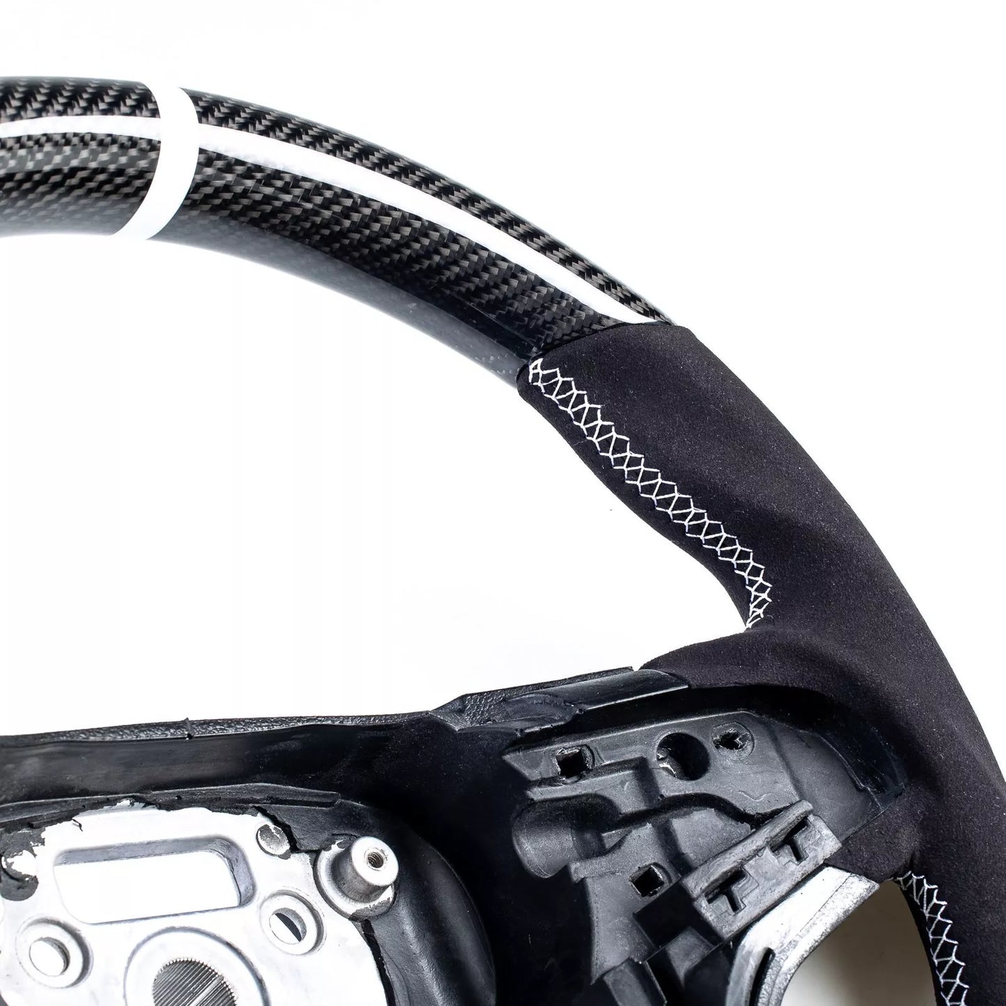 Carbon Flat Bottom Suede Steering Wheel for Chevrolet Camaro (2012-2015)