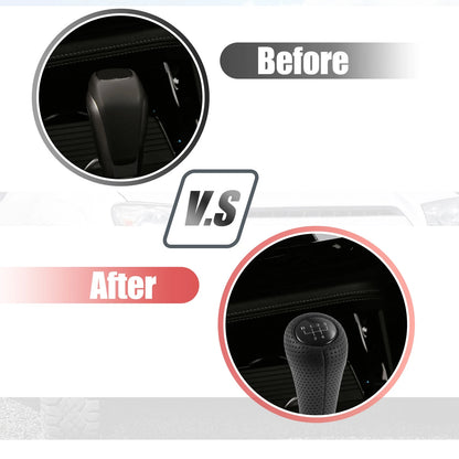 5 Speed Manual Gear Shift Knob for BMW Faux Leather Black