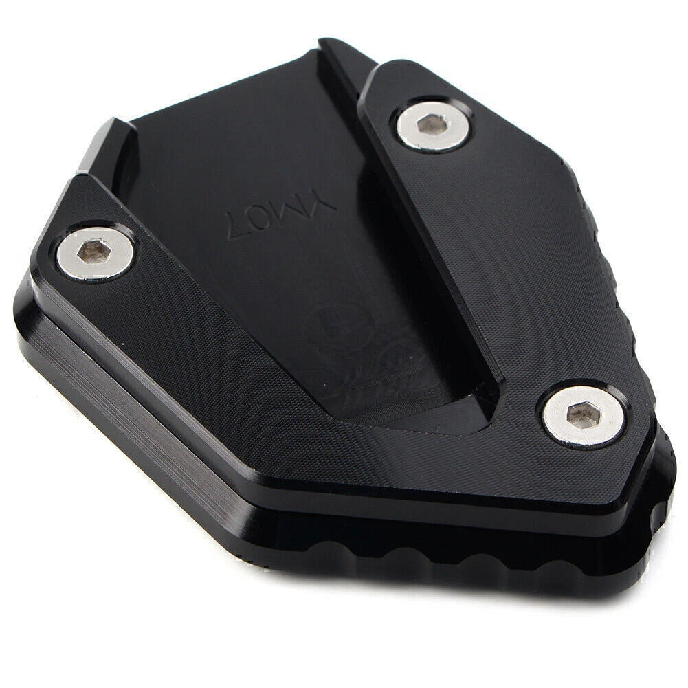 Black Kickstand Side Stand Enlarger Foot Plate for Yamaha MT-07 FZ-07 (14-21)