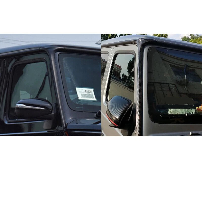 Carbon Fiber Windshield A-pillar Cover Trim for Benz G500 G63 W464 2019-2023
