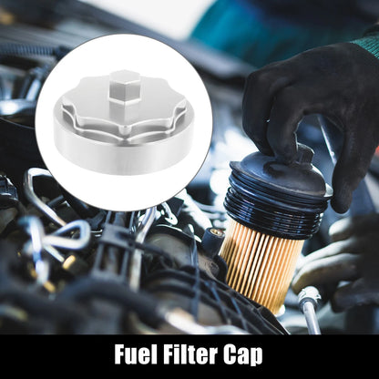 Fuel Filter Housing Cap Cover - Silver for Dodge Ram 2500-3500 (2010-2020)