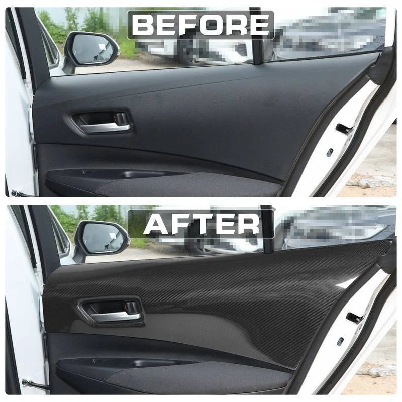 DRY Carbon Rear Inner Door Handle Armrest Panel Cover For Toyota GR Corolla 23+