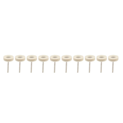10 x Wool Felt Polishing Buffing Wheel Discs for Rotary Tool 3mm Shank