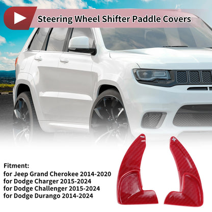 1 x Red Plastic Steering Wheel Paddles for Jeep Grand Cherokee (2014 - 2020)