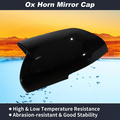 Left Right Side Ox Horn Rear View Mirror Covers for Ford Explorer (2020-2024)
