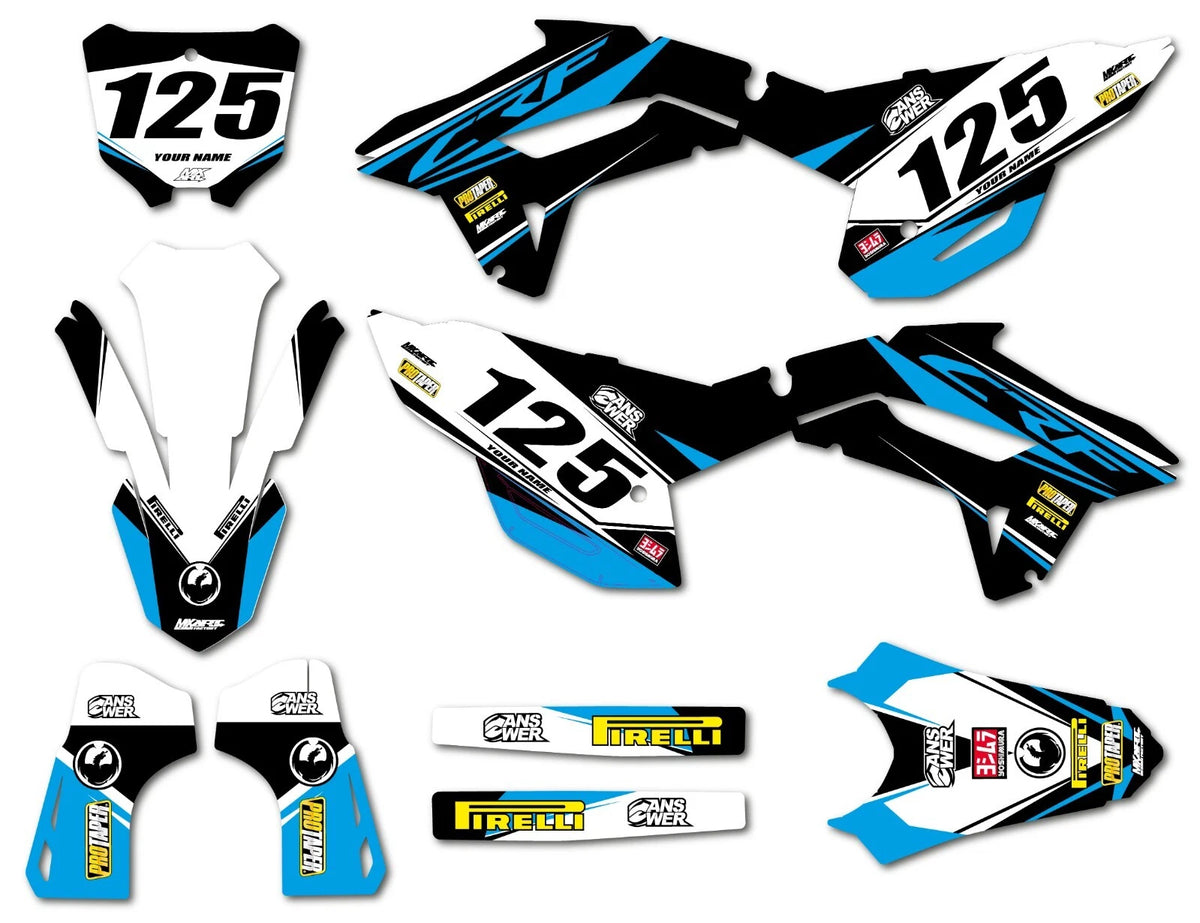 Custom Sticker Kit for Honda CRF 250 EURO Style Decals (2022-2024)