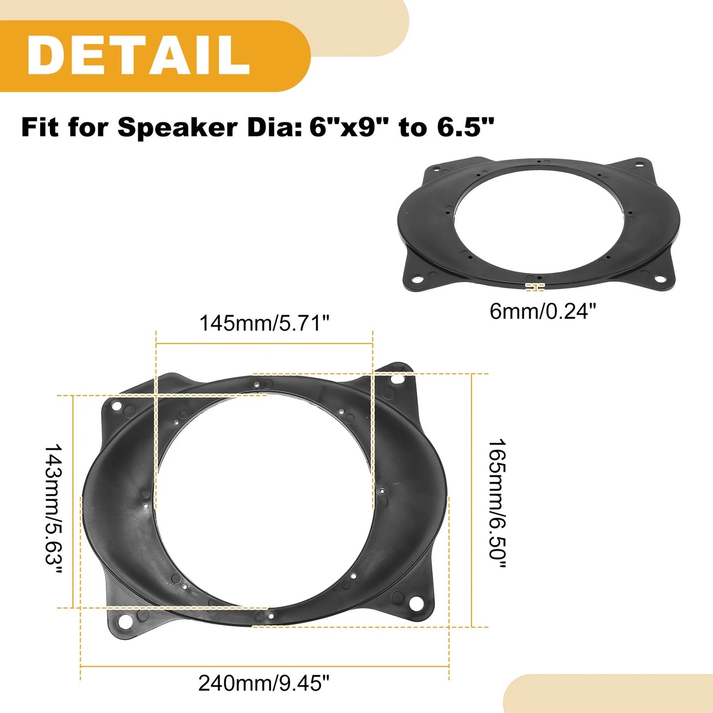 Tweeter Speaker Spacer Rings for Toyota Corolla (2007-2018)