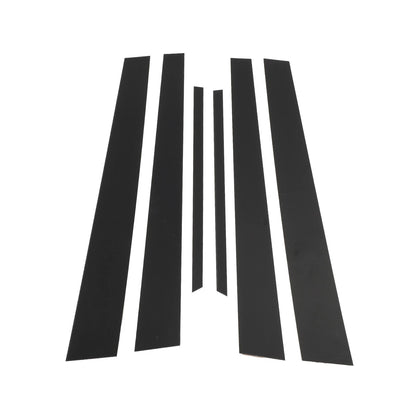 6 Pcs Door Pillar Window Trim for Mitsubishi Lancer (2002-2007) Black