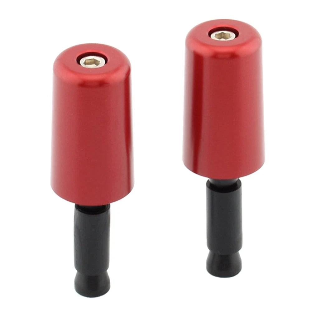 Universal Motorcycle 2in Handlebar Hand Grips & End Caps for Red (2023)